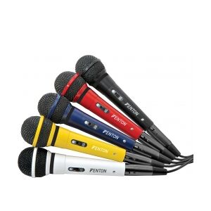 Karaoke mikrofonsæt / 5 mikrofoner i forskellige farver kompl dynamiske dynamisk
