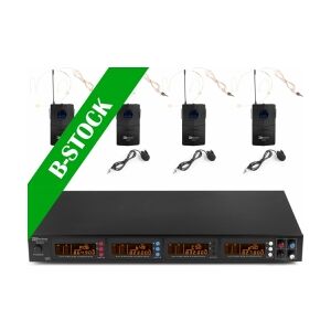 PD504B 4x 50-Channel UHF Wireless Microphone Set with 4 bodypack microphones 