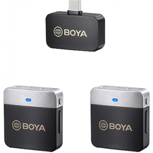 Micrófono Doble Inalámbrico Boya M1V4 para dispositivos USB-C