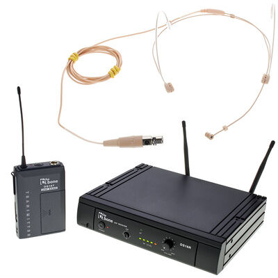 the t.bone TWS 16 HeadmiKeD 600 MHz Set Beige