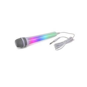 Microphone filaire dynamique - blanc - Effet lumineux Disco - MR ENTERTAINER G158GB