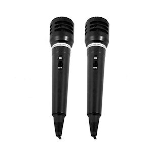 Gefroy Lot de 2 microphones dynamiques unidrectionnels filaires - Câble longueur 3M