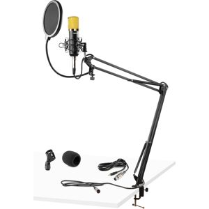 Vonyx CMS400B Studio Set / Microphone à condensateur avec pied et filtre anti-pop - Microphones de studio
