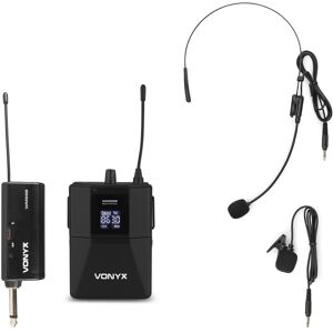 Vonyx WM55B Wireless Bodypack Microphone Plug-and-Play Set UHF - Systèmes de casque audio
