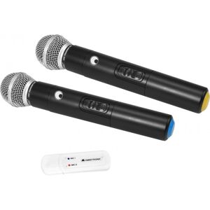 OMNITRONIC UWM-2HH Jeu de micros sans fil USB avec deux microphones à main - Microphones vocaux