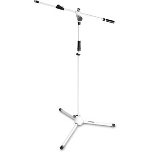 Gravity MS 4322 W - Pied Micro sur Trépied Perchette Télescopique 2 Points blanc - Pieds de microphone