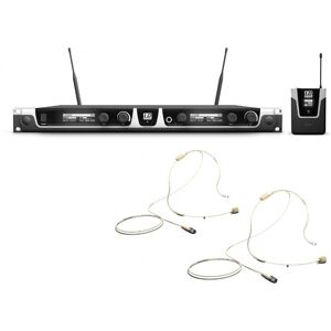 LD Systems U505 BPHH 2 - Système de Micro sans Fil avec 2 x Émetteur Ceinture et 2 x Micro - Kits de microphones