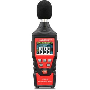 HABOTEST HT622B. Fonometro con microfono a condensatore 30-130dBA/dBC frequenze di 30Hz-8kHz.