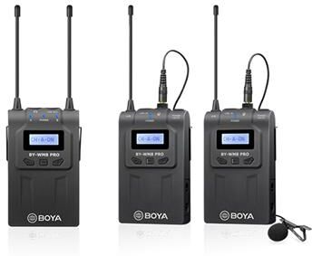 Boya Kit Mic Wireless Pro System Receptor + 2 Transmissores (preto) - Boya