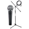 Shure SM58-LCE mikrofonset (sång mikrofon inkl. mikrofonstativ och mikrofonkabel)