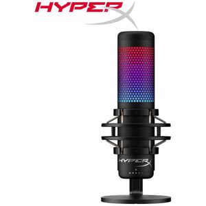 HyperX QuadCast S - RGB USB Condenser Microphone for PC,PS4,PS5 and Mac,Anti-Vibration Shock Mount,4 Polar Patterns,Pop Filter,Gain Control,Gaming Mic