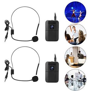 Cuifati UHF Microphone Portable Wireless UHF Mic Head-mounted Microphone with Receiver Transmitter for Teaching, Business Promotion, Stage Conference Training