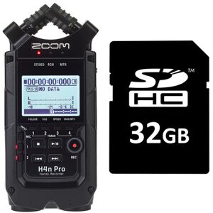 Zoom H4n Pro Black SD Card Bundle Schwarz