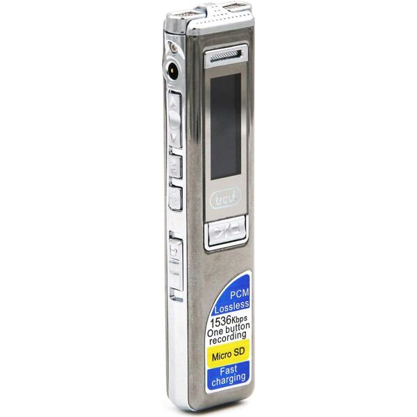 trevi 0043700 registratore vocale digitale mini lettore mp3 4gb colore silver - dr 437 sa - 0043700