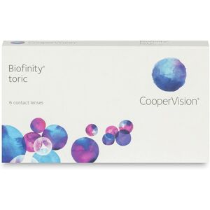 CooperVision Biofinity Toric (6er Packung) Monatslinsen (0.25 dpt, Zyl. -0,75, Achse 10 ° & BC 8.7)