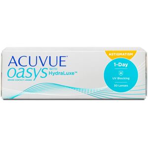 Johnson & Johnson Acuvue Oasys 1-Day for Astigmatism (30er Packung) Tageslinsen (0 dpt, Zyl. -0,75, Achse 10 ° & BC 8.5) mit UV-Schutz