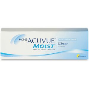 Johnson & Johnson 1-Day Acuvue Moist for Astigmatism (30er Packung) Tageslinsen (3 dpt, Zyl. -0,75, Achse 180 ° & BC 8.5) mit UV-Schutz