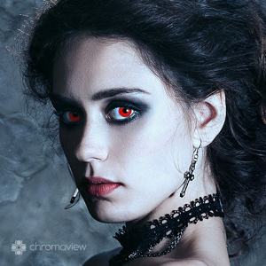 Chromaview - Gothic Fashionlinse - Red Vampire Tageslinsen - rot