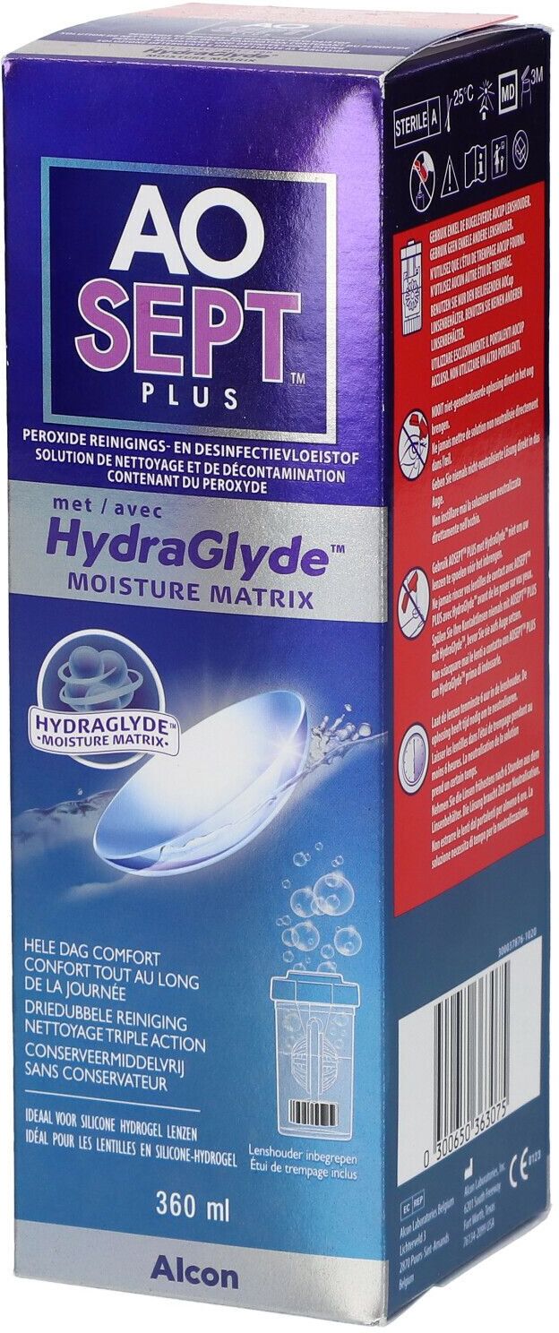 Aosept Plus mit HydraClyde + Kontaktlinsenbehälter