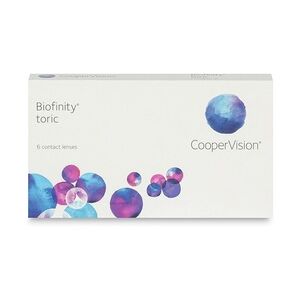 CooperVision Biofinity Toric (6er Packung) Monatslinsen (0 dpt, Zyl. -0,75, Achse 20 ° & BC 8.7)