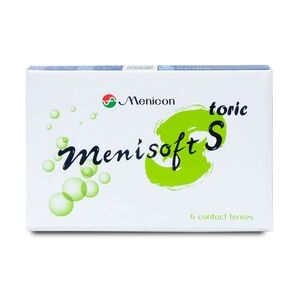 Menicon Menisoft S toric (6er Packung) 2-Wochen-Linsen (-2.5 dpt, Zyl. -1,25, Achse 10 ° & BC 8.6)