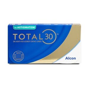 Alcon Total 30 for Astigmatism (6er Packung) Monatslinsen (1.75 dpt, Zyl. -0,75, Achse 60 ° & BC 8.6) mit UV-Schutz
