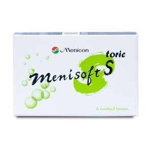 Menicon Menisoft S toric (6er Packung) 2-Wochen-Linsen (-1 dpt, Zyl. -1,75, Achse 20 ° & BC 8.6)