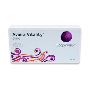 CooperVision Avaira Vitality Toric (6er Packung) Monatslinsen (5.5 dpt, Zyl. -0,75, Achse 50 ° & BC 8.5) mit UV-Schutz