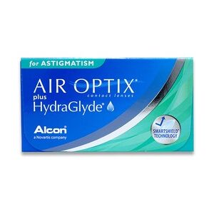 Alcon Air Optix plus HydraGlyde for Astigmatism (3er Packung) Monatslinsen (-2 dpt, Zyl. -1,75, Achse 40 ° & BC 8.7)