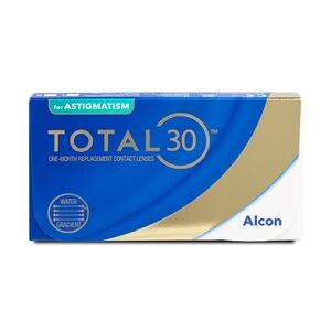 Alcon Total 30 for Astigmatism (6er Packung) Monatslinsen (5.75 dpt, Zyl. -2,25, Achse 180 ° & BC 8.6) mit UV-Schutz