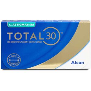 Alcon Total 30 for Astigmatism (3er Packung) Monatslinsen (8 dpt, Zyl. -0,75, Achse 20 ° & BC 8.6) mit UV-Schutz