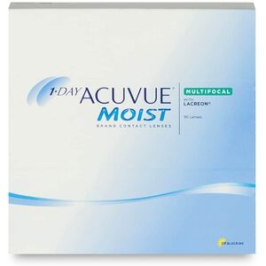 Johnson & Johnson 1-Day Acuvue Moist Multifocal (90er Packung) Tageslinsen (-9 dpt, Addition Low (0,75 - 1,25) & BC 8.4) mit UV-Schutz