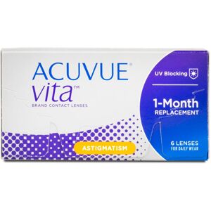 Johnson & Johnson Acuvue Vita for Astigmatism (6er Packung) Monatslinsen (-9 dpt, Zyl. -0,75, Achse 170 ° & BC 8.6) mit UV-Schutz