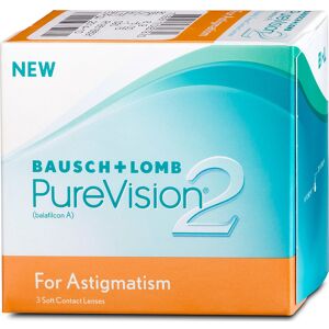 Purevision 2 Hd For Astigmatism 3er Box Bausch & Lomb Monatskontaktlinsen -4,00 Achse 180 Zyl. -0,75