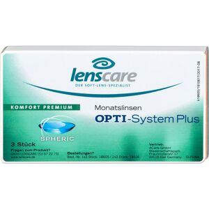 Opti-system Plus Spheric Monatslinsen 3er Box Lenscare Monatskontaktlinsen -2,00 - Lenscare