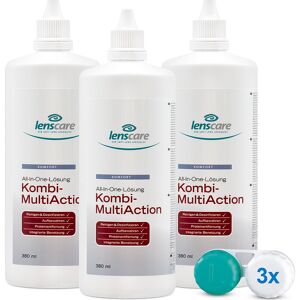 Kombi-multiaction 3er Set Lenscare All-in-One-System Kontaktlinsen-Pflegemittel 3x380 ml