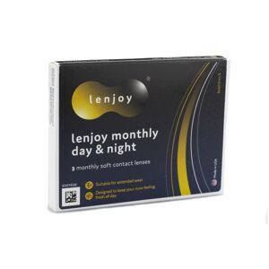 Bausch & Lomb Lenjoy Monthly Day & Night (3 Linsen) - tag- & nachtlinsen, silikon-hydrogel sphärisch, Balafilcon A