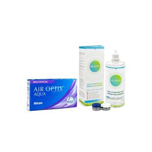 Air Optix Aqua Multifocal (6 linser) + Solunate Multi-Purpose 400 ml med etui
