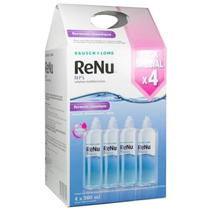 Bausch & Lomb Contactologie Renu MPS Solution Multifonctions Lot de 4 x 360ml - Publicité