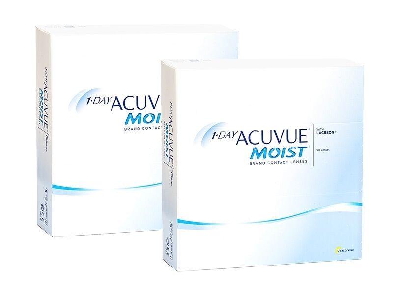 Acuvue contact lenses 1-DAY Acuvue Moist (180 lenses)