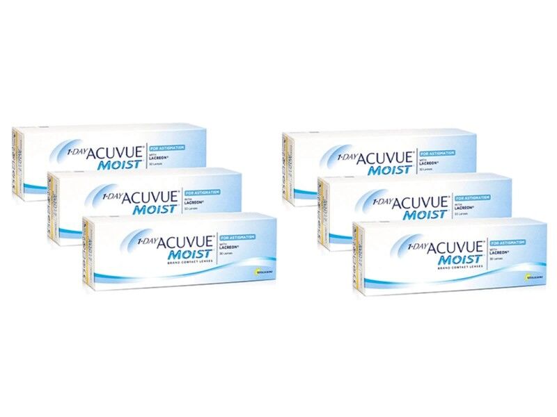 Acuvue contact lenses 1-DAY Acuvue Moist for Astigmatism (180 lenses)