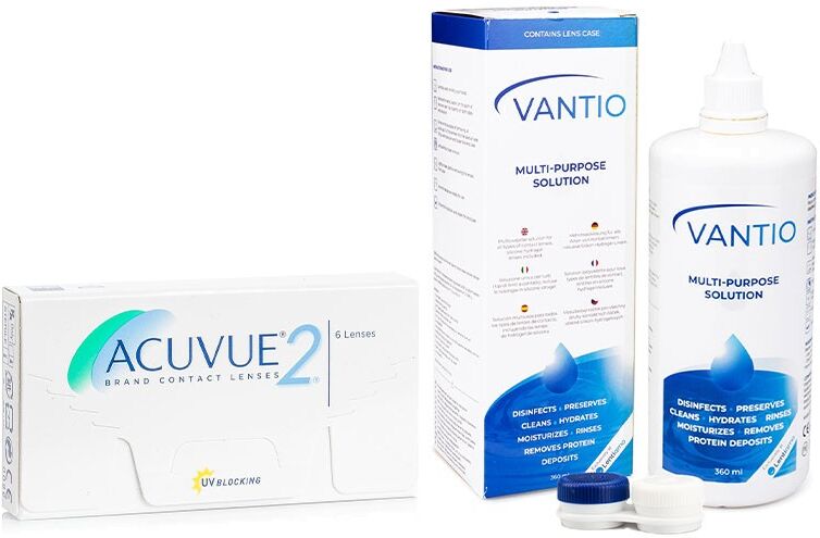 Acuvue contact lenses Acuvue 2 (6 lenses) + Vantio Multi-Purpose 360 ml with case