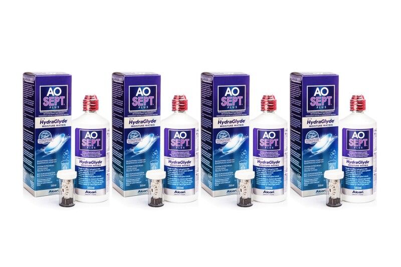 AOSEPT solutions AOSEPT PLUS with Hydraglyde 4 x 360 ml with cases