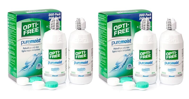 OPTI-FREE solutions OPTI-FREE PureMoist 4 x 300 ml with cases