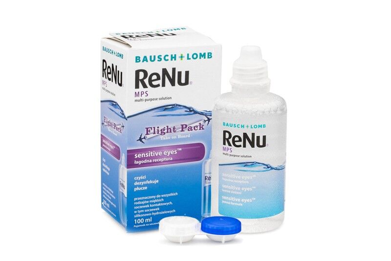 Renu solutions ReNu MPS Sensitive Eyes Flight Pack 100 ml with case