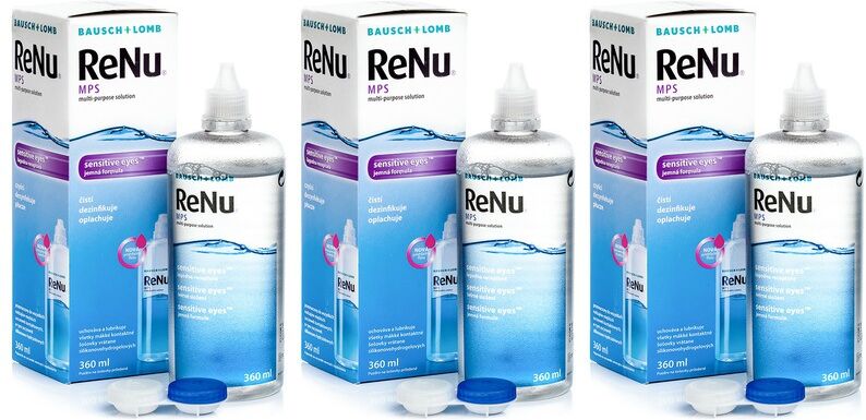 Renu solutions ReNu MPS Sensitive Eyes 3 x 360 ml with cases