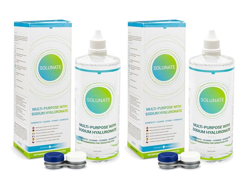 Solunate contact lens solution Solunate Multi-Purpose 2 x 400 ml with cases