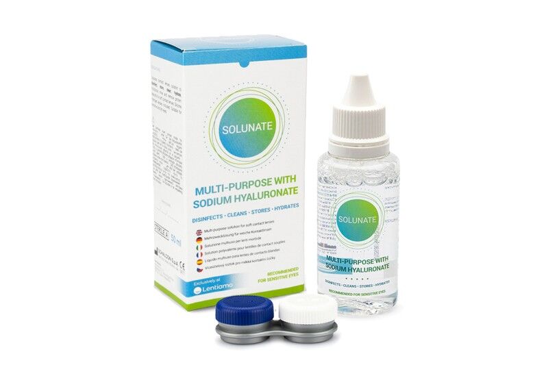 Solunate contact lens solution Solunate Multi-Purpose 50 ml with case