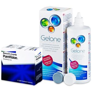 + soluzioni Gelone 360 ml PureVision (6 lenti)