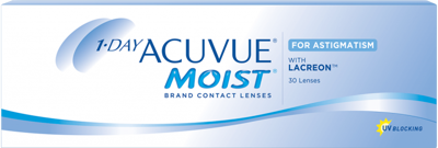 Acuvue 1-DAY ACUVUE MOIST for ASTIGMATISM 30-pack: +0.00, -0.75, 90